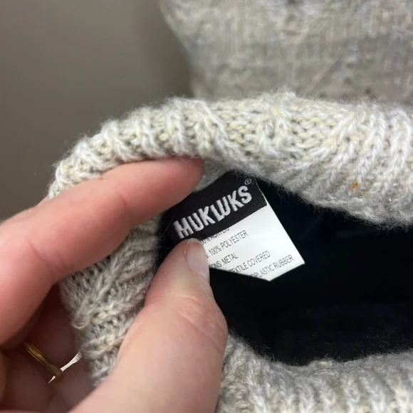 Muk Luks Knit Cuff Buttoned Ankle Boots in Cream and Black - Picture 6 of 7